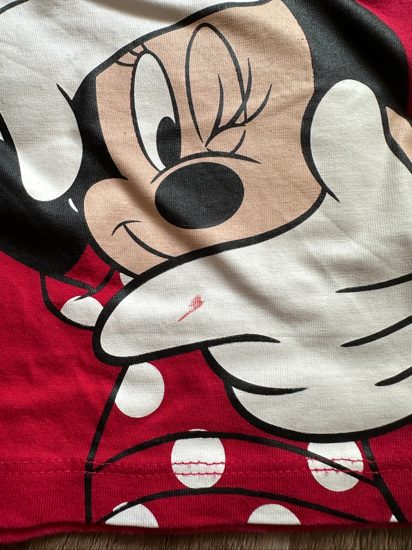 Conjunto Minnie Disney para meninas – blusa vermelha e legging cinza – 6 anos – photo 2